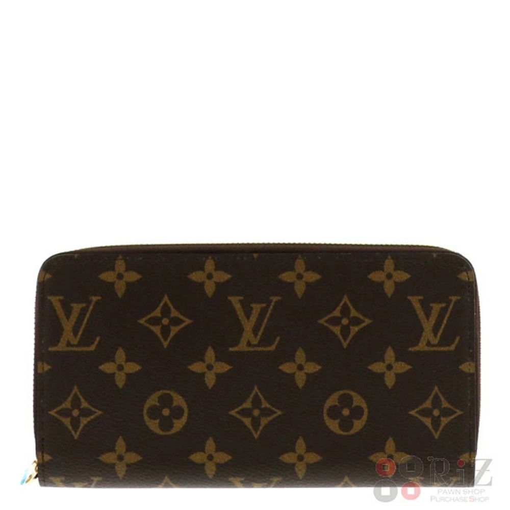 LOUIS VUITTON Zippy Wallet Long coin wallet purse Monogram Marron Brown - Picture 1 of 6